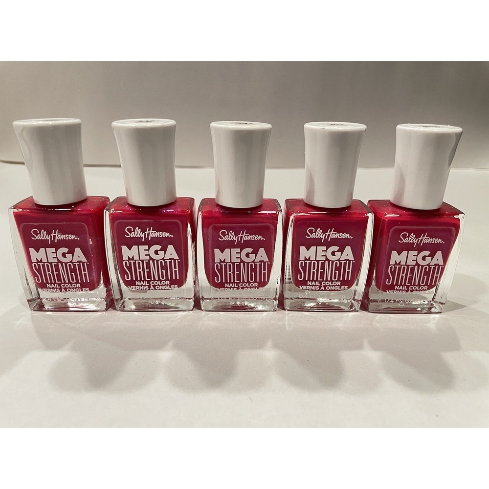 Sally Hansen Mega Strength Nail Polish #042 /Slay All Day /0.5 fl oz (Lot Of 5)